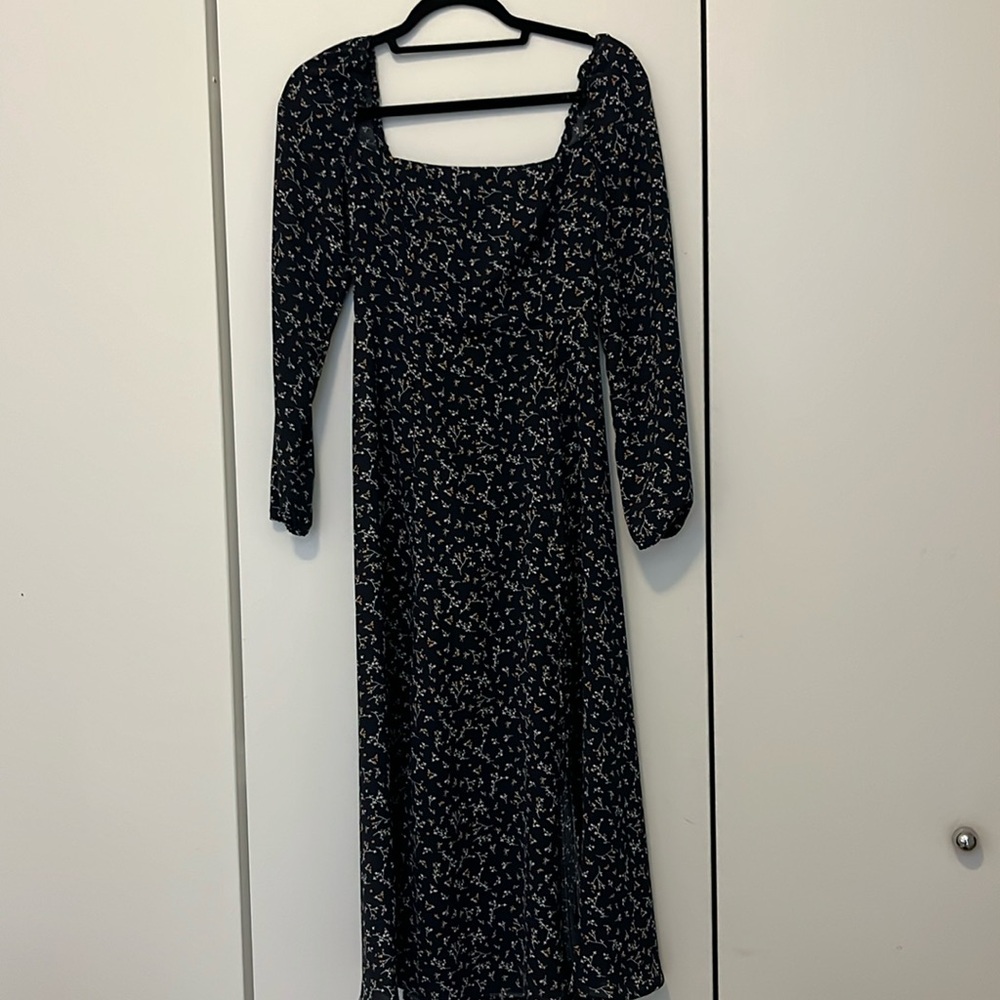 Opt Floral Maxi Dress Zip Up